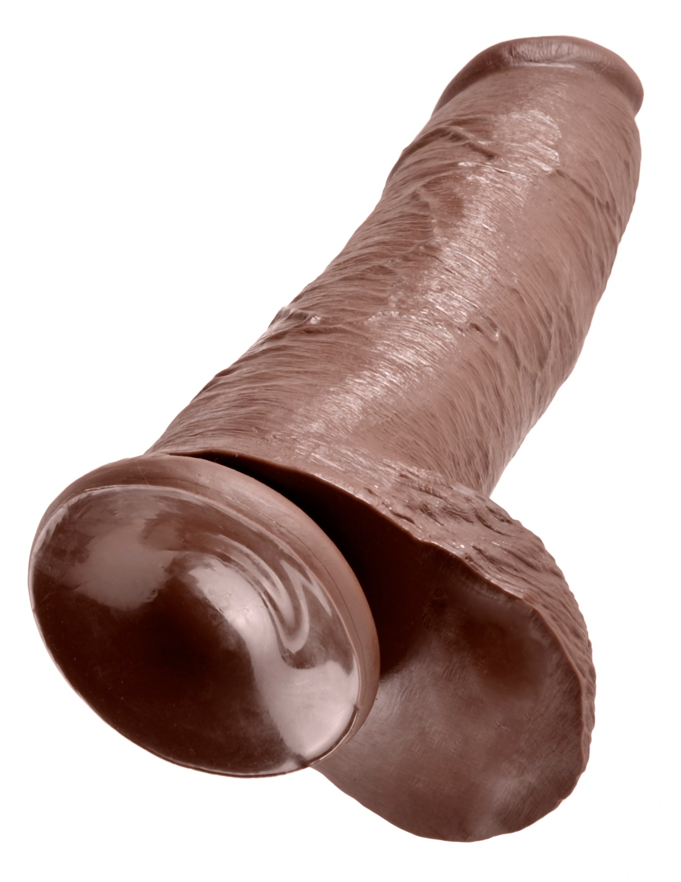 King Cock 12" Cock with Balls - Brown