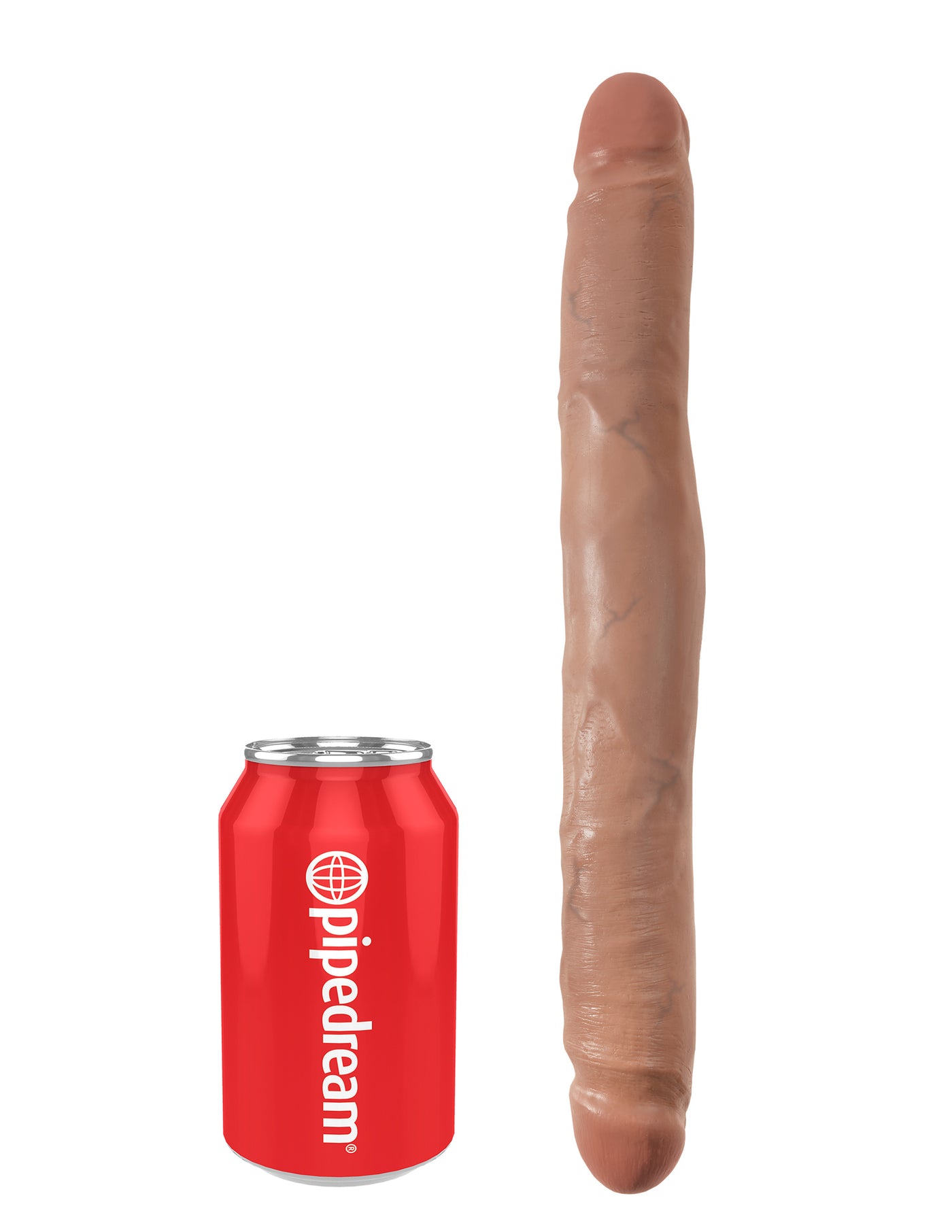 King Cock 12" Slim Double Dildo - Tan