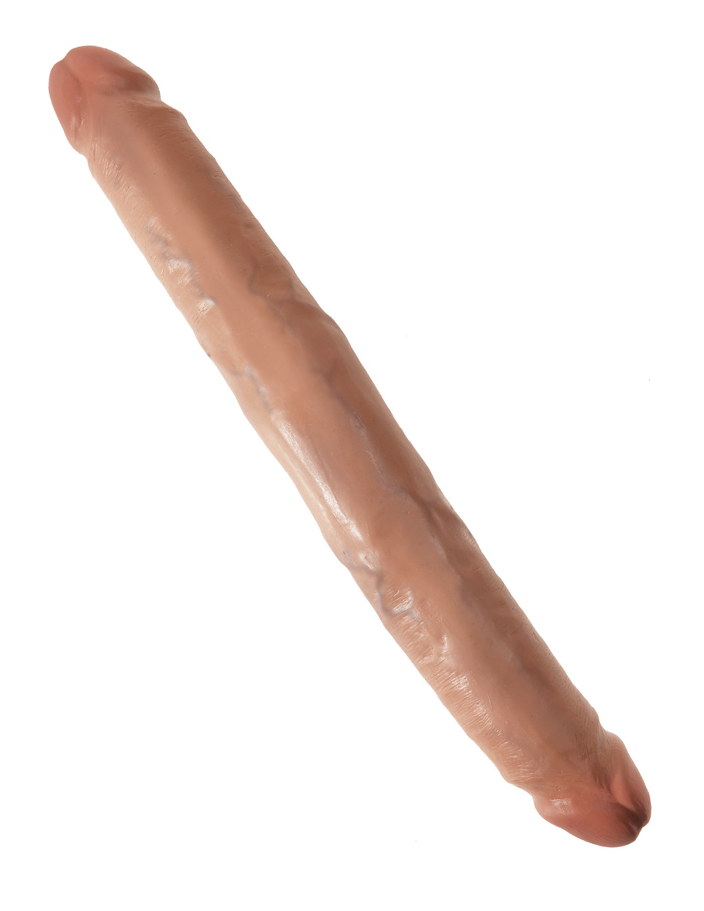 King Cock 12" Slim Double Dildo - Tan