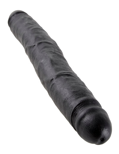 King Cock 12" Slim Double Dildo - Black