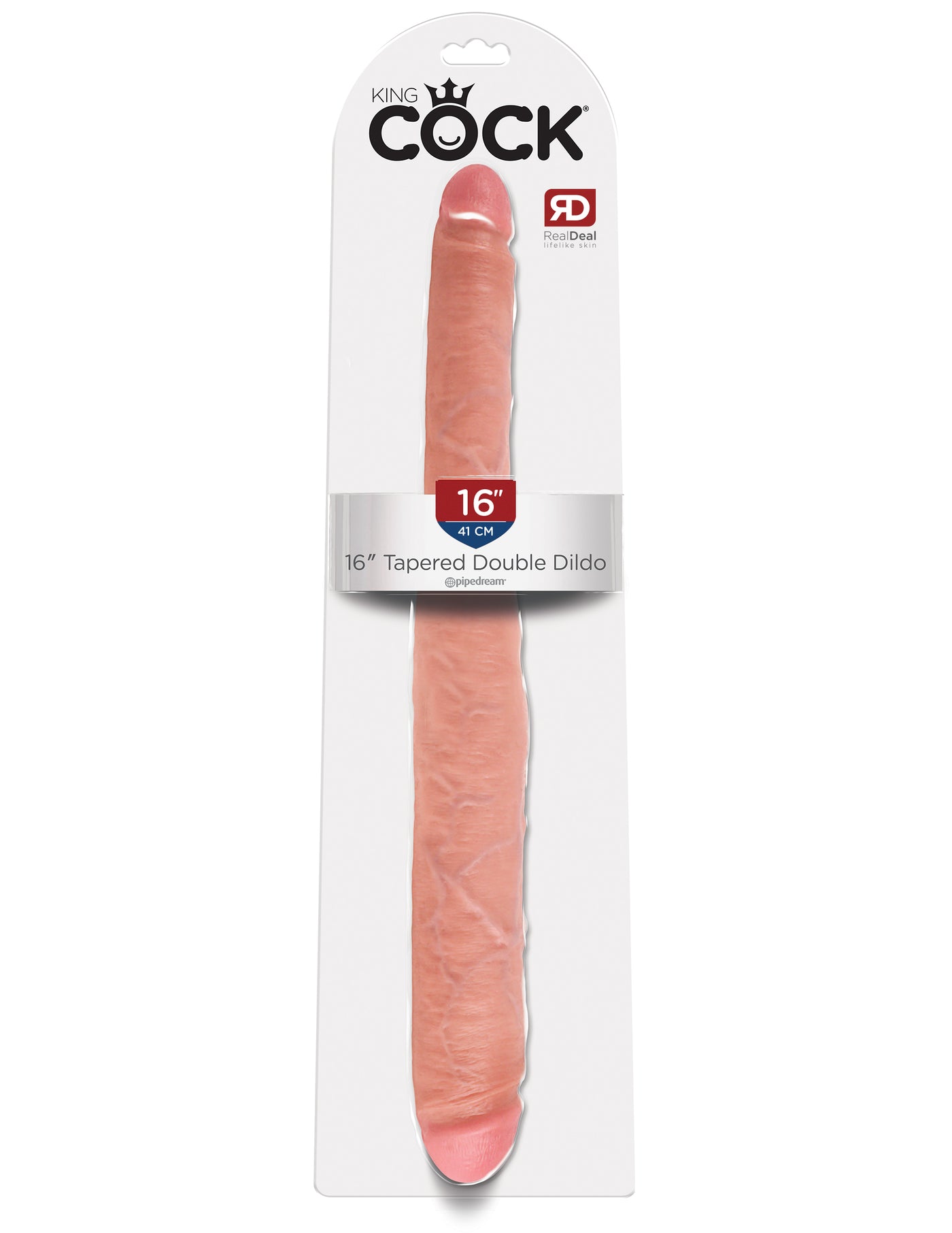 King Cock 16" Tapered Double Dildo - Light