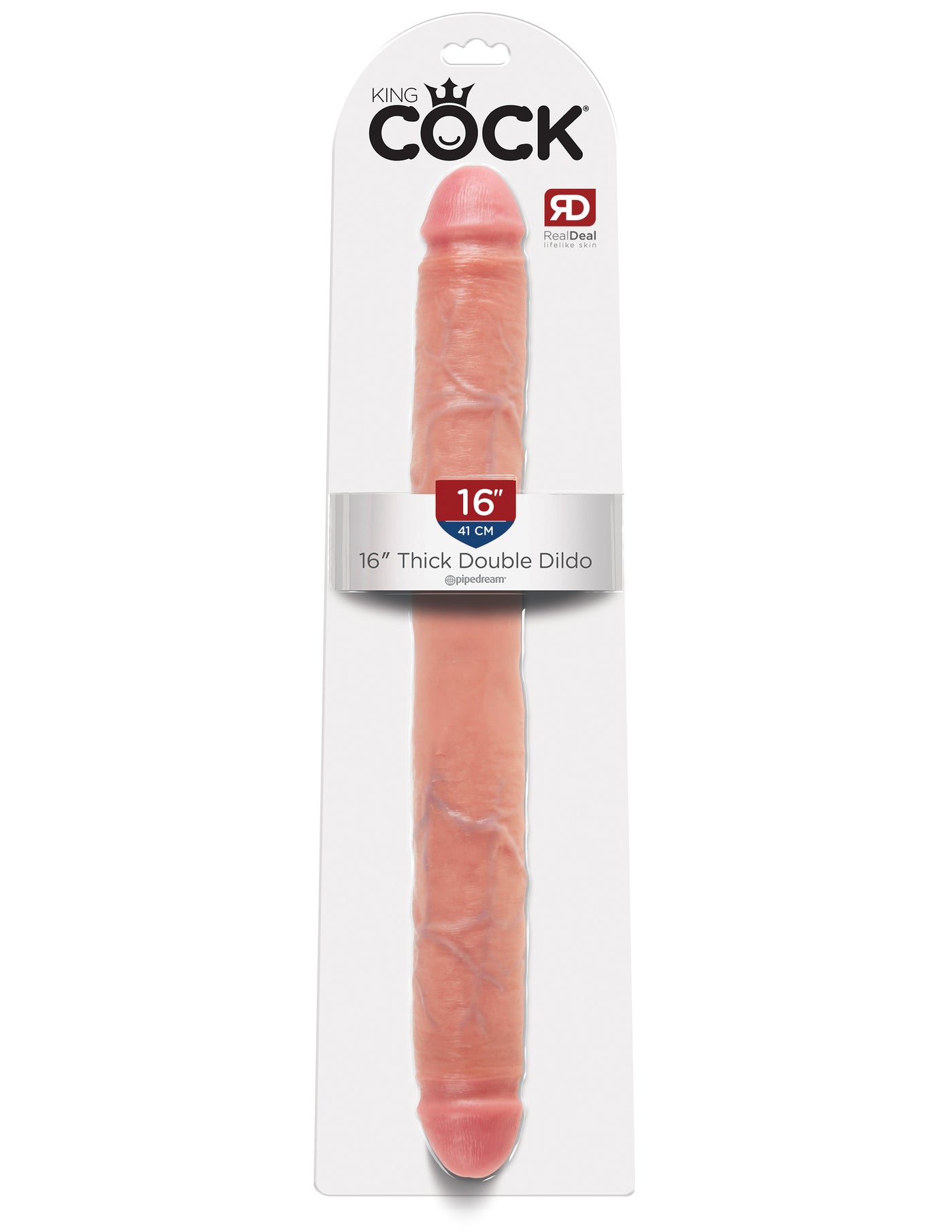 King Cock 16" Thick Double Dildo - Light