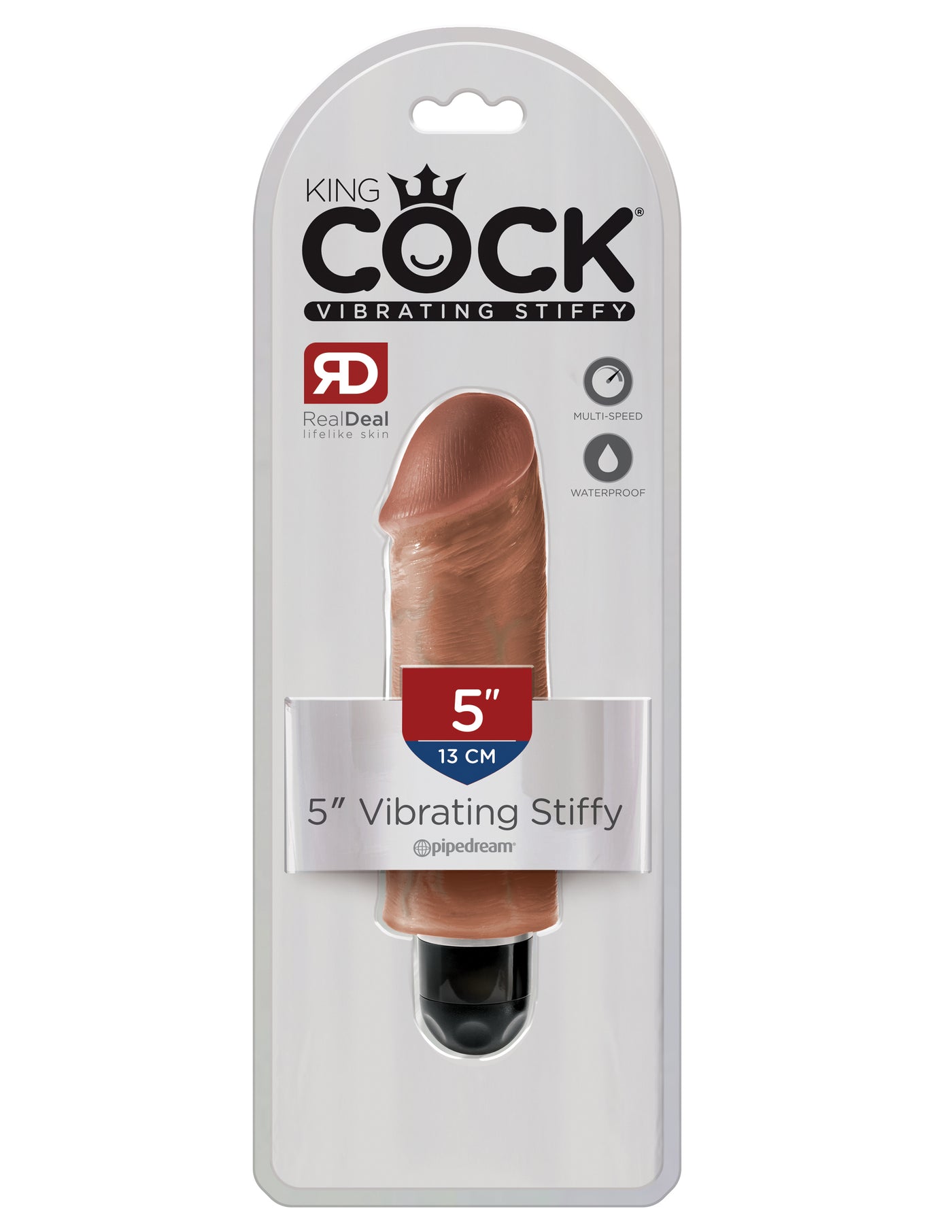 King Cock 5" Vibrating Stiffy - Tan