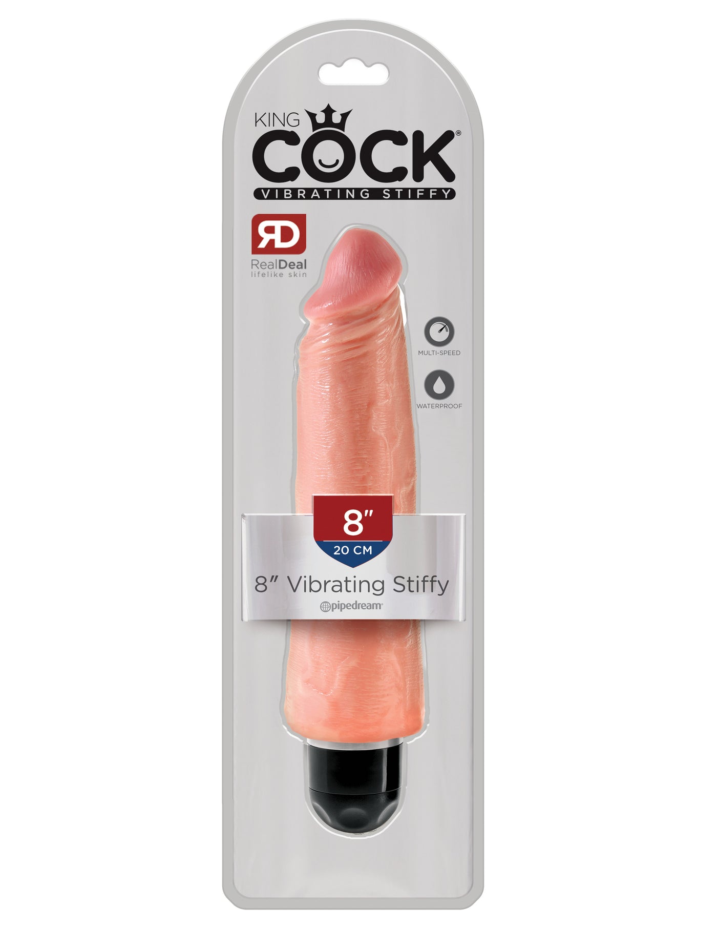 King Cock 8" Vibrating Stiffy - Light