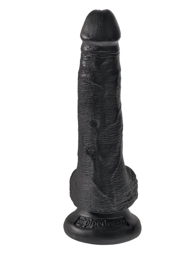 King Cock 6" Cock with Balls - Black