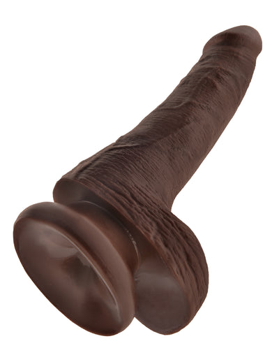 King Cock 6" Cock with Balls - Brown