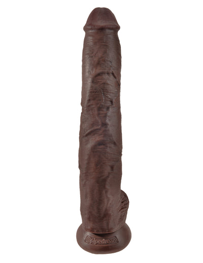 King Cock 14" Cock with Balls - Brown