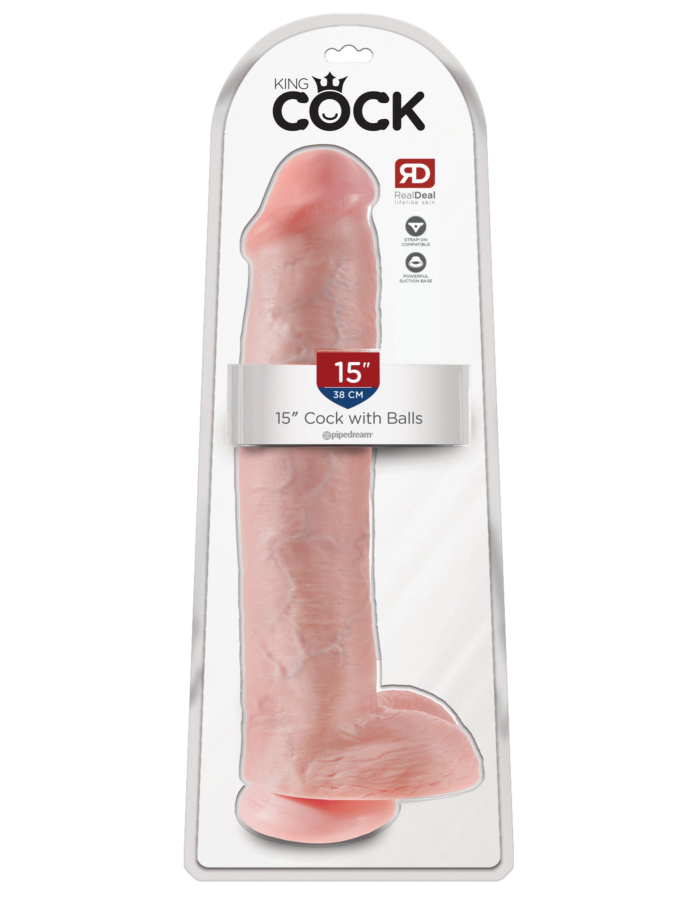 King Cock 15" Cock with Balls - Light