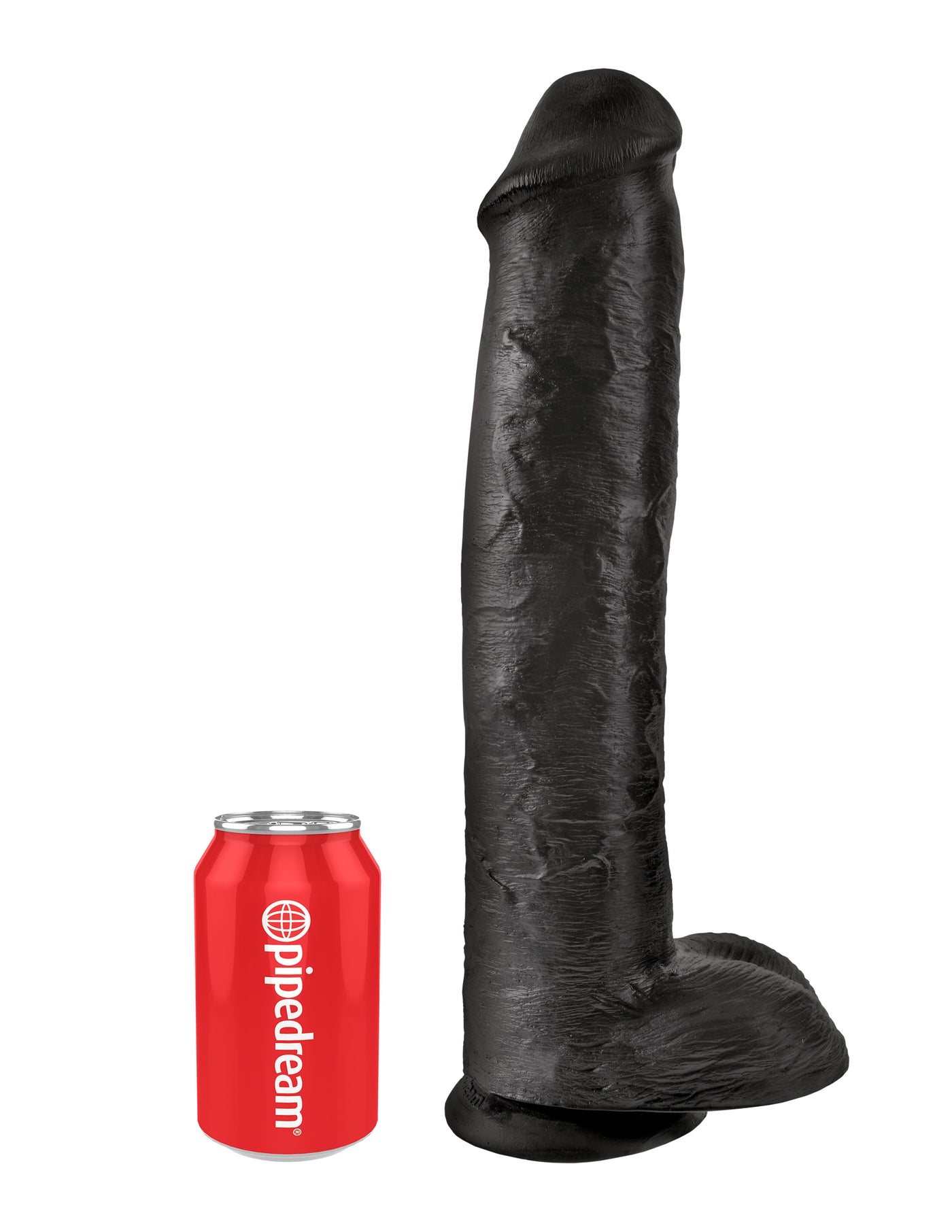 King Cock 15" Cock with Balls - Black