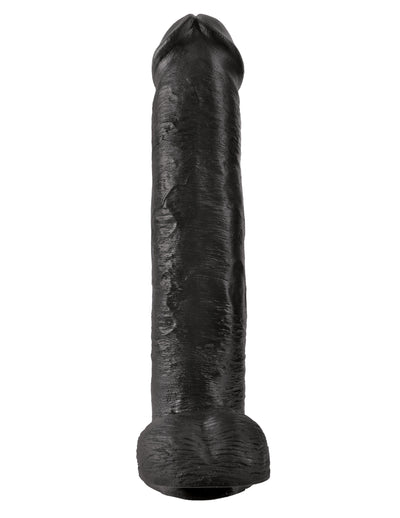 King Cock 15" Cock with Balls - Black