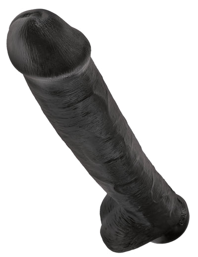 King Cock 15" Cock with Balls - Black