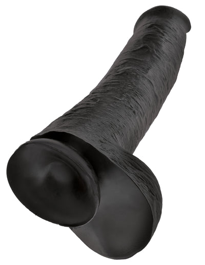 King Cock 15" Cock with Balls - Black