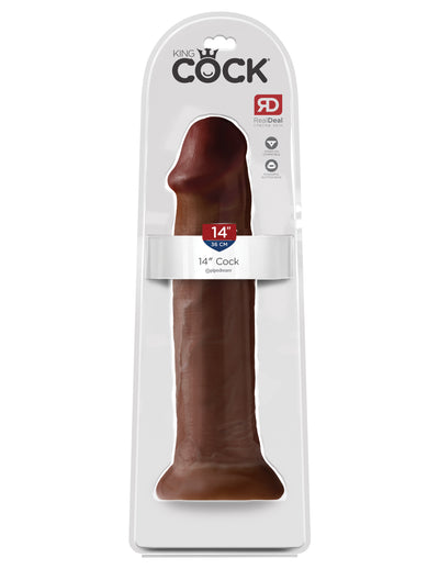 King Cock 14" Cock - Brown