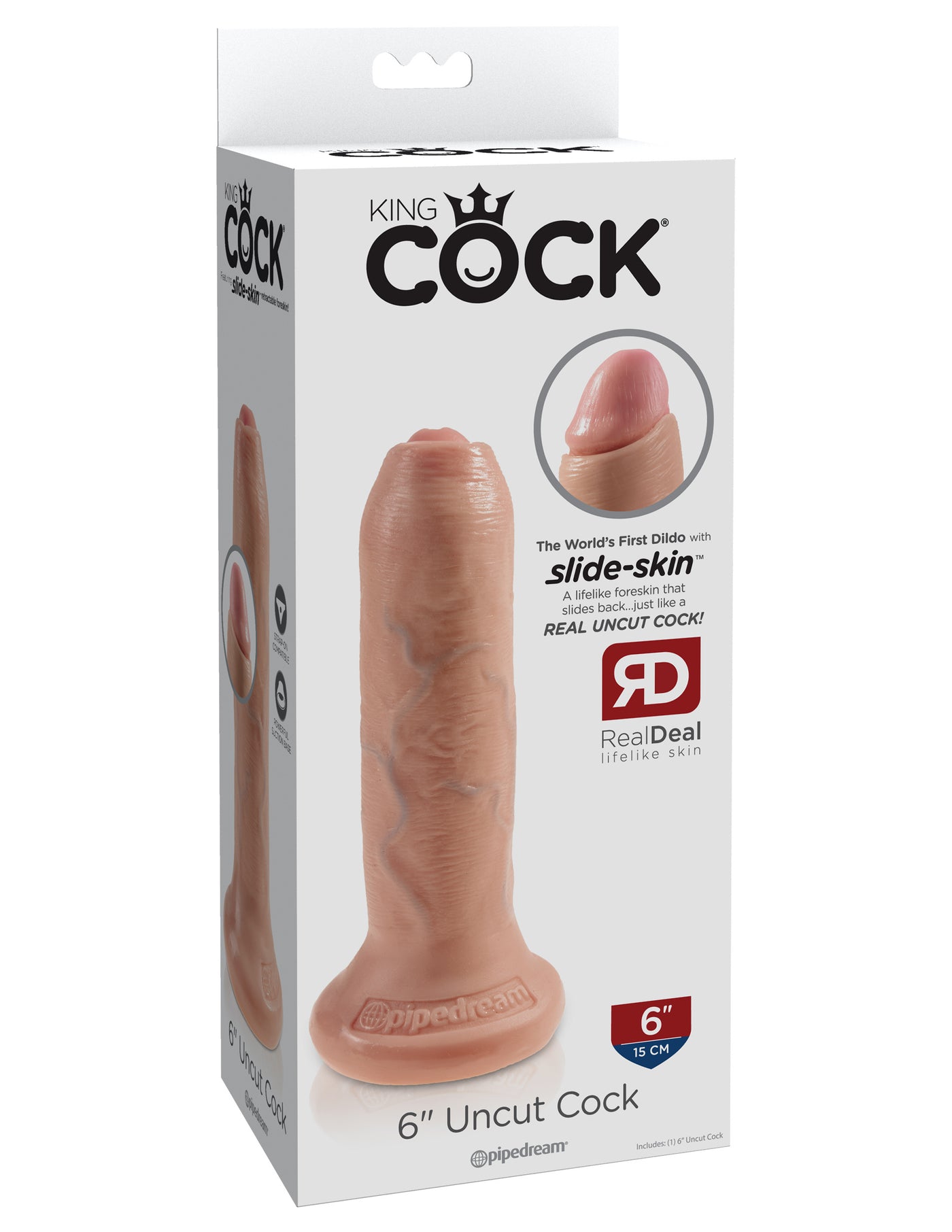 King Cock 6" Uncut - Light