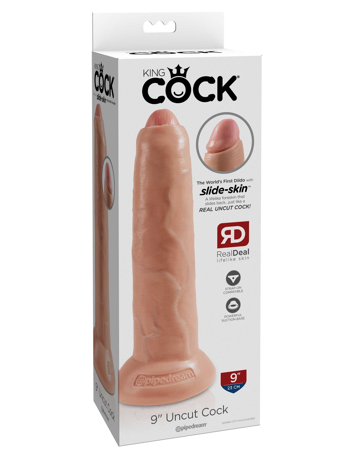 King Cock 9" Uncut - Light