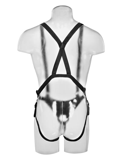 King Cock 10" Hollow Strap On Suspender System