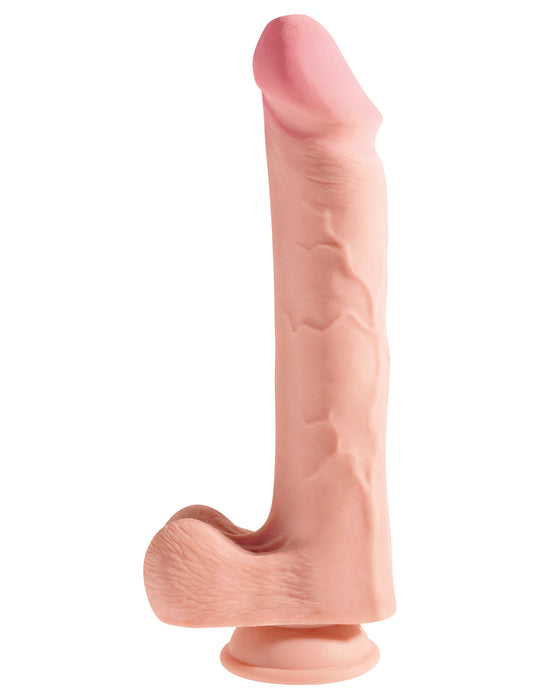 King Cock Plus 12" Triple Density Cock with Balls - Light