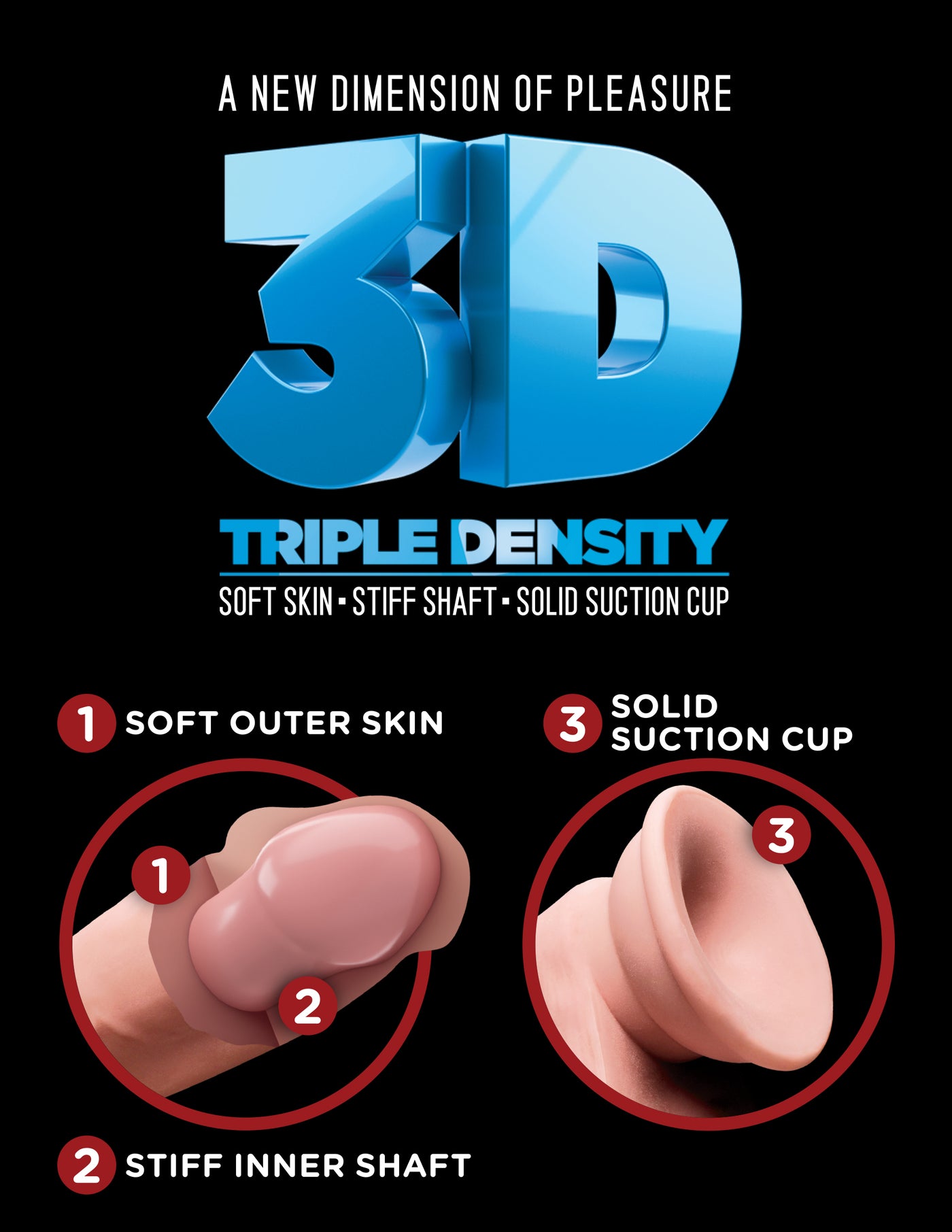 King Cock Plus Triple Density Double Penetrator - Light