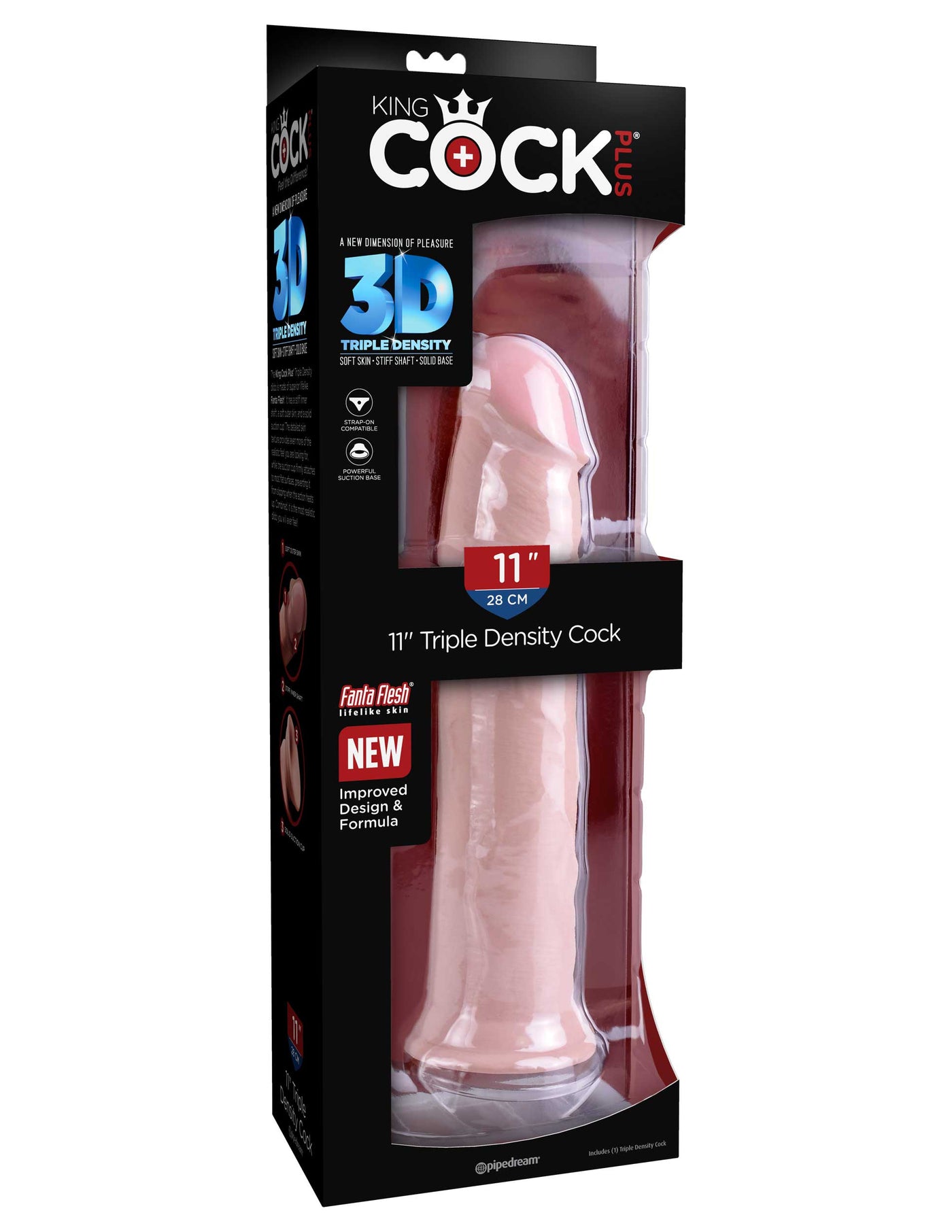 King Cock Plus 11" Triple Density Cock - Light