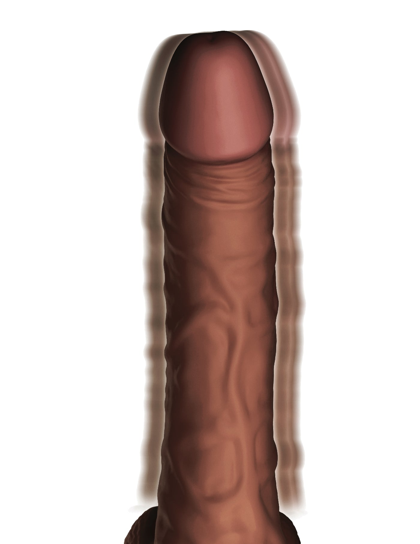 King Cock Plus 7.5" Thrusting Cock with Balls Brown