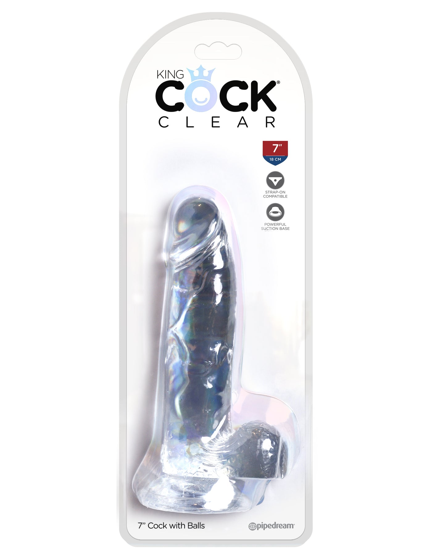 King Cock Clear 7" Cock with Balls