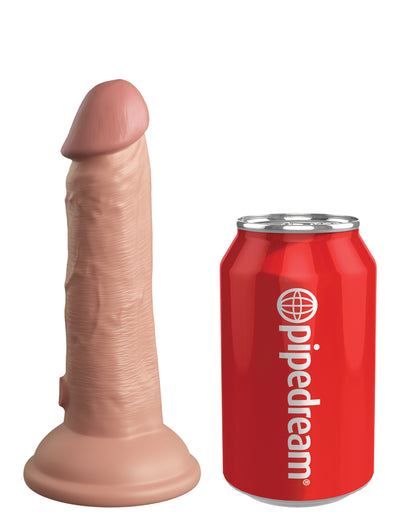 King Cock Elite 6" Silicone Dual Density Cock - Light