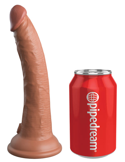 King Cock Elite 7" Silicone Dual Density Cock - Tan