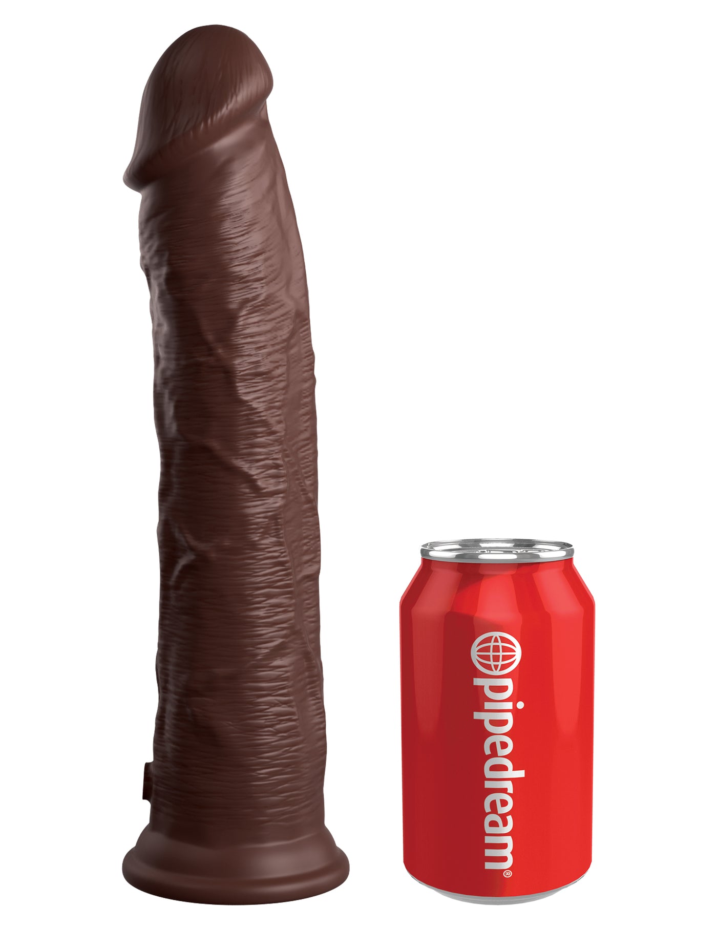 King Cock Elite 11" Silicone Dual Density Cock - Brown