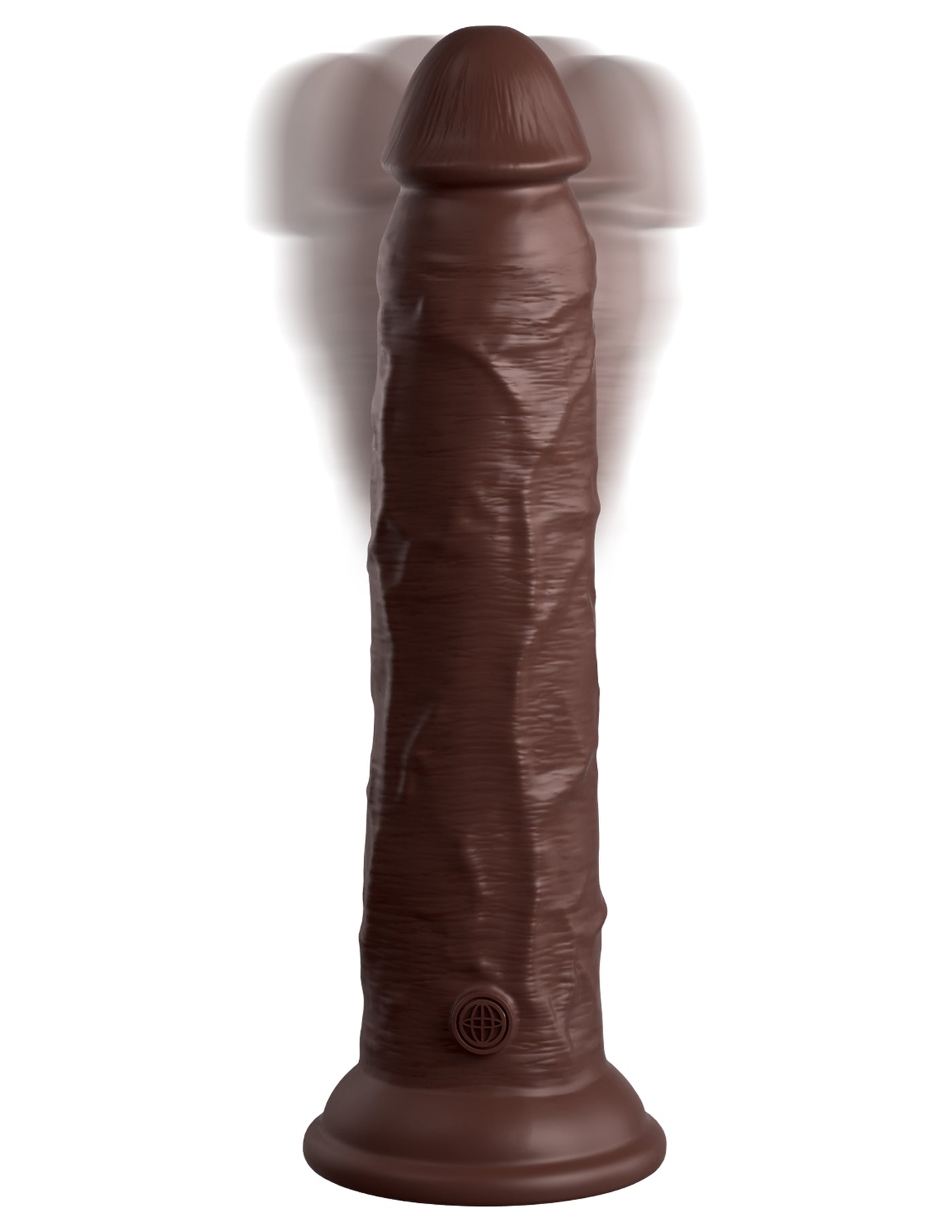 King Cock Elite 9" Vibrating Dual Density Cock with Remote - Brown