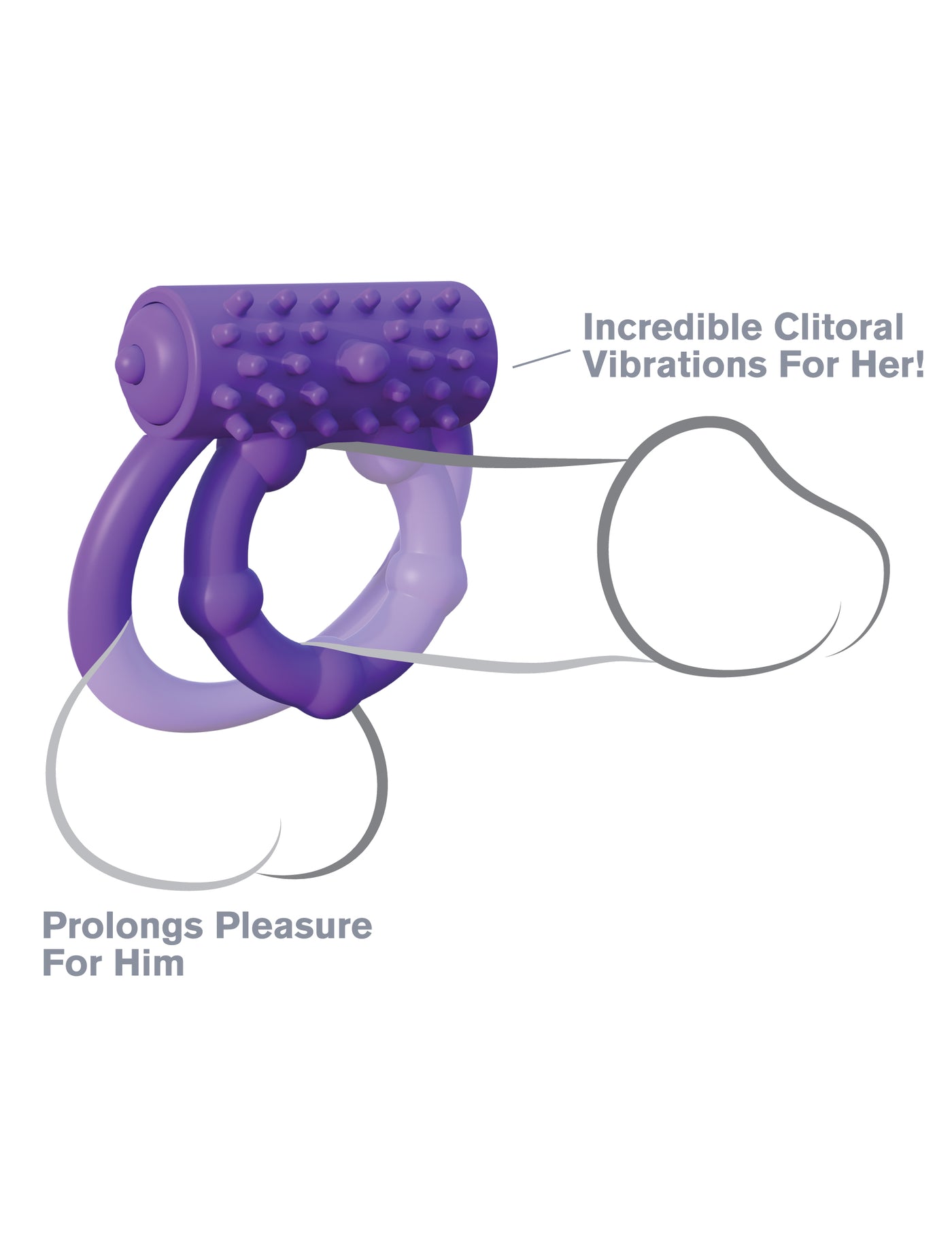 Fantasy C-Ringz Vibrating Prolong Performance Ring - Purple