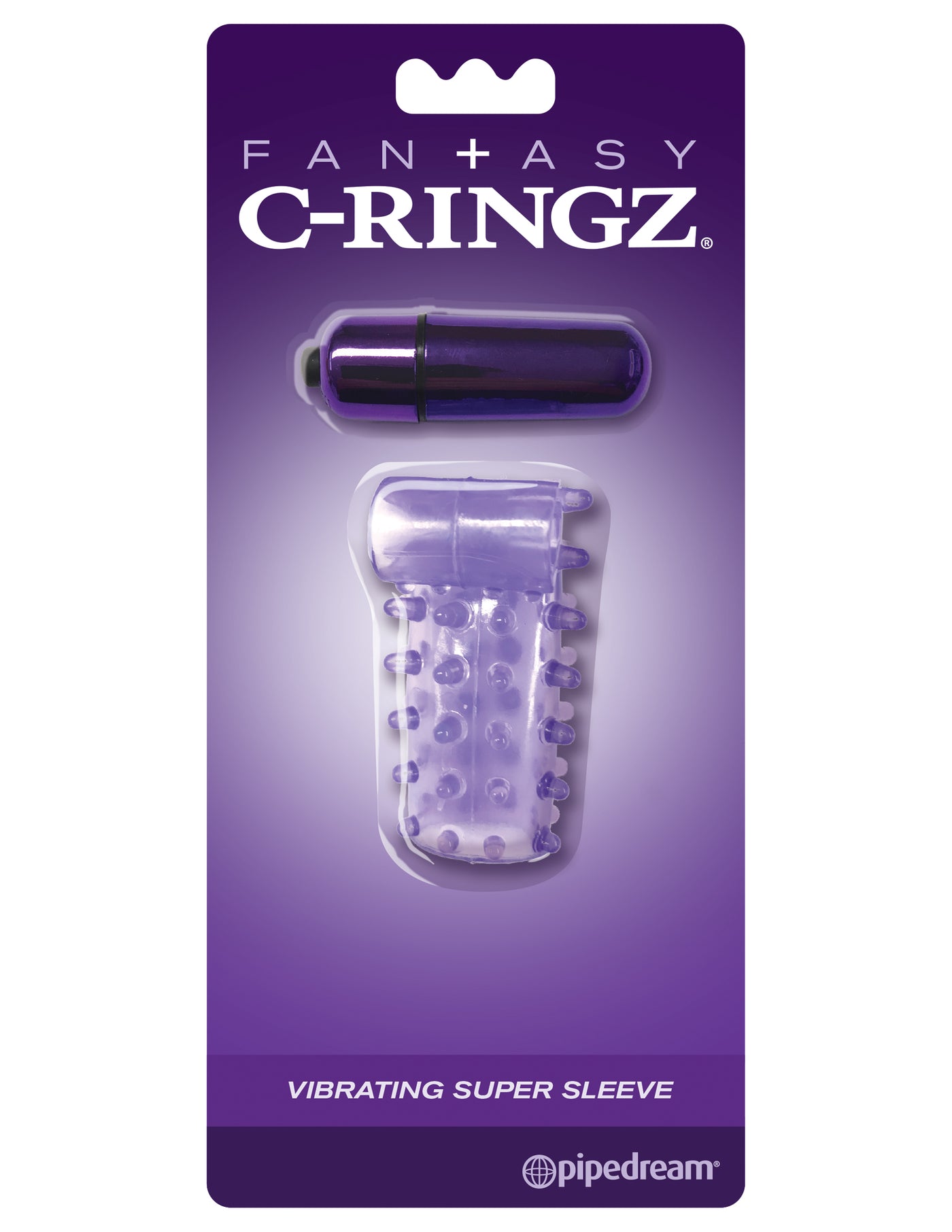 Fantasy C-Ringz Vibrating Super Sleeve - Purple