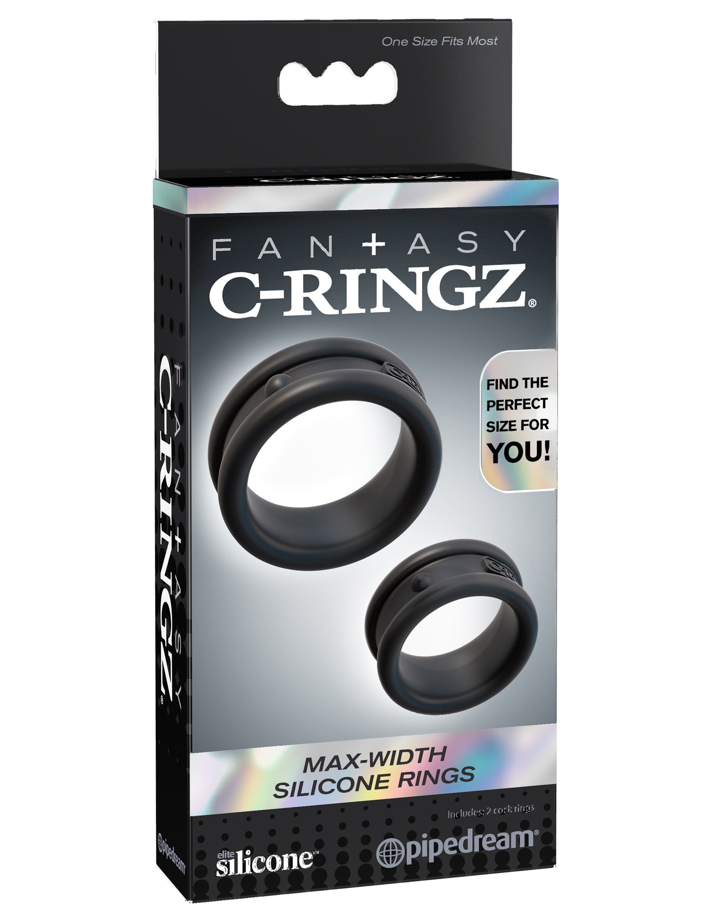 Fantasy C-Ringz Max-Width Silicone Rings - Black