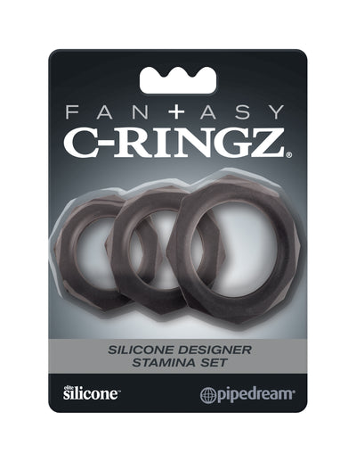 Fantasy C-Ringz Silicone Designer Stamina Set - Black