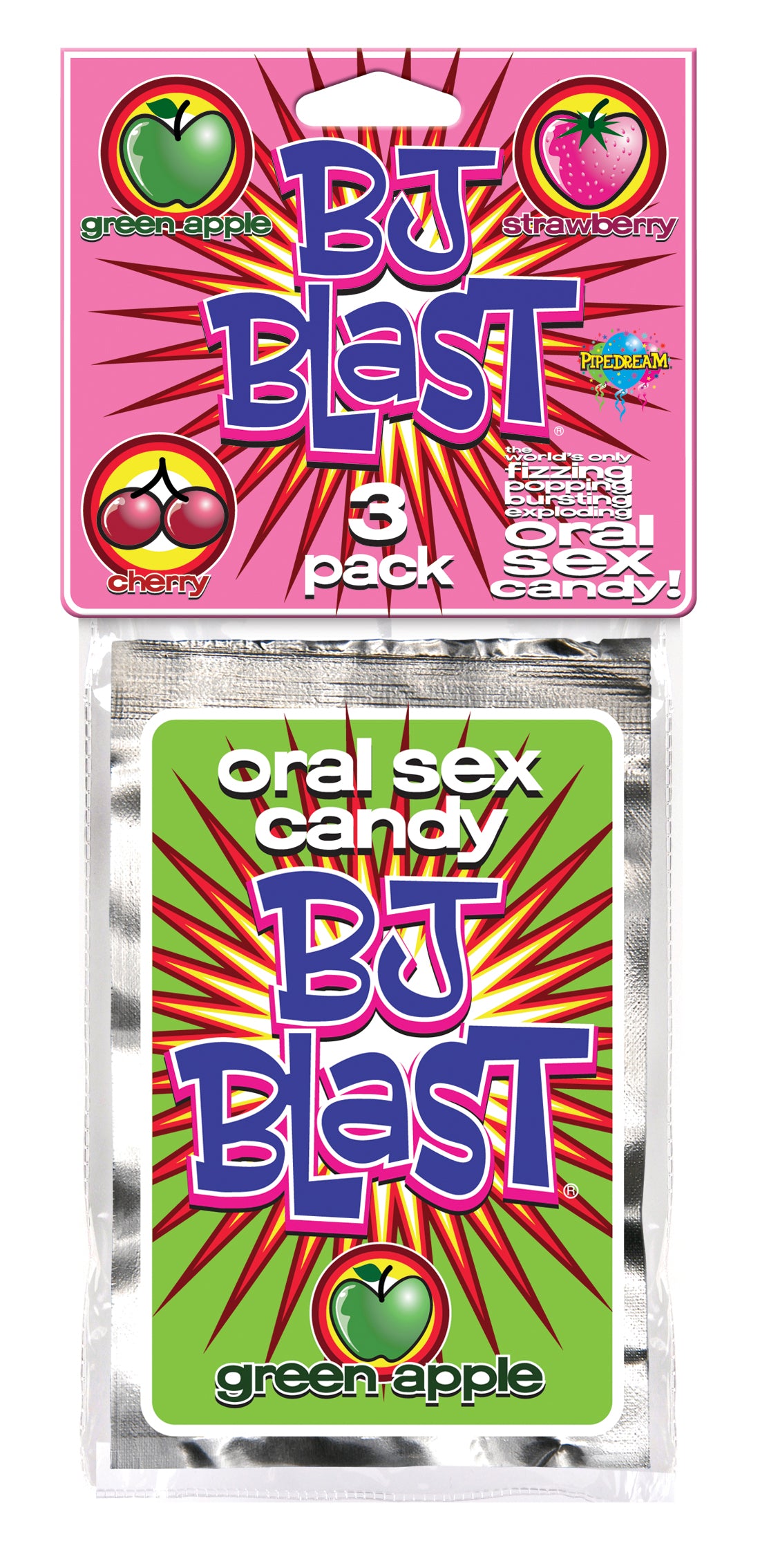 Pipedream BJ Blast 3 Pack - Strawberry - Cherry - Apple