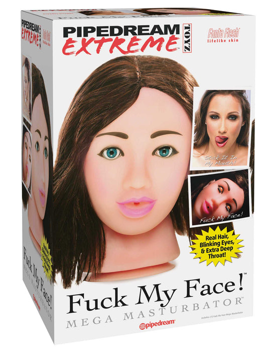 Pipedream Extreme Toyz Fuck My Face Mega Masturbator - Brunette - Light