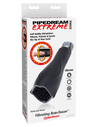 Pipedream Extreme Toyz Vibrating Roto-Teazer - Black