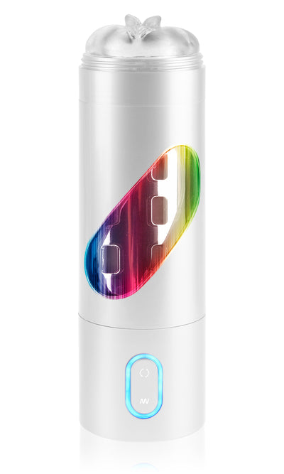 Pipedream Extreme Toyz Rechargeable Roto-Bator Pussy - White/Clear/Multi